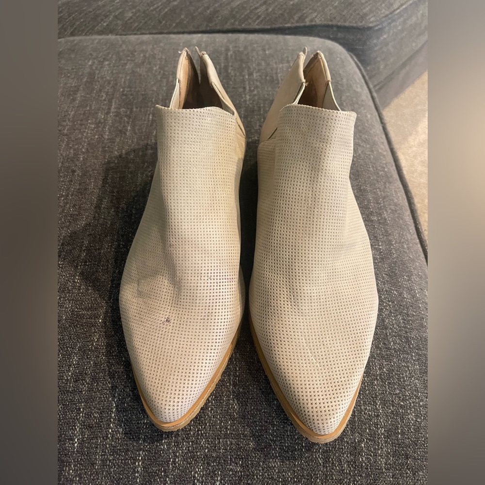 Gentle souls booties, perforated leather